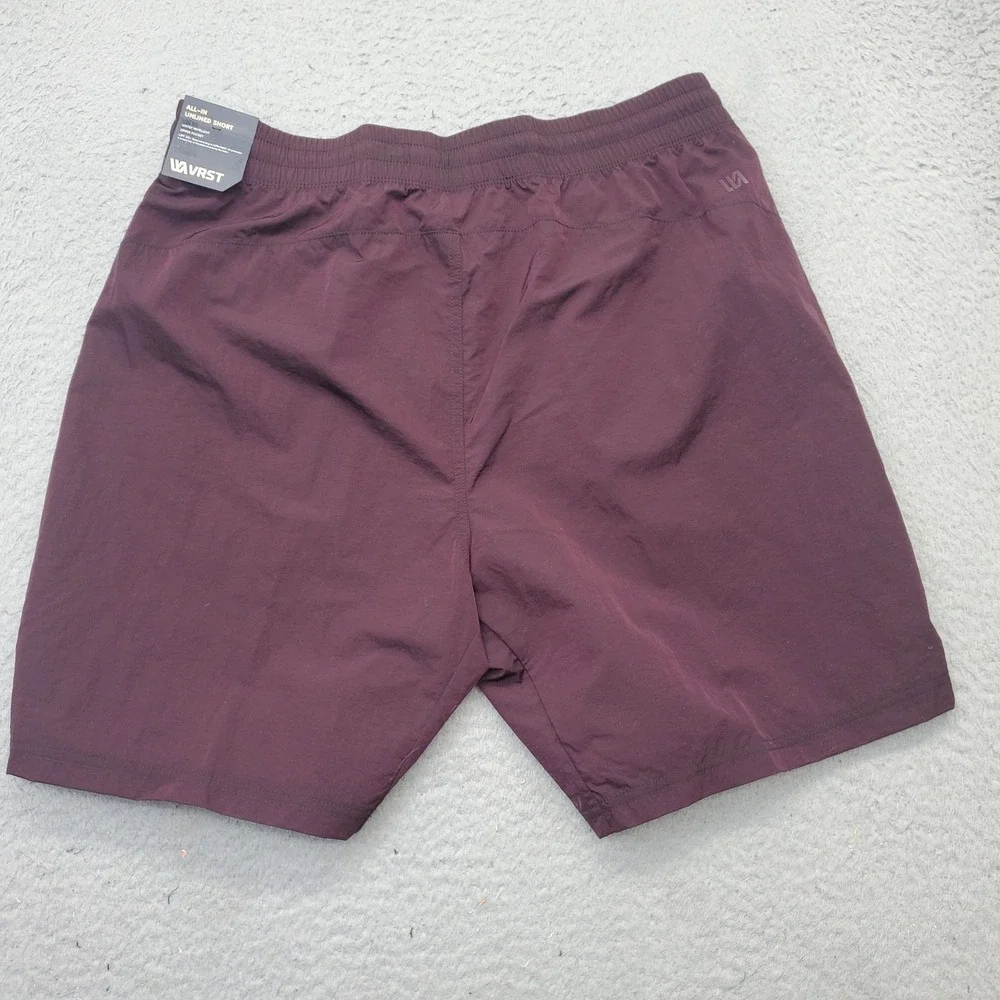 VRST All-In Unlined Shorts Mens Medium Burgundy Comfort Water Repellent UPF 50+‎
